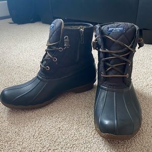 Sperry Black Waterproof Duck Boots